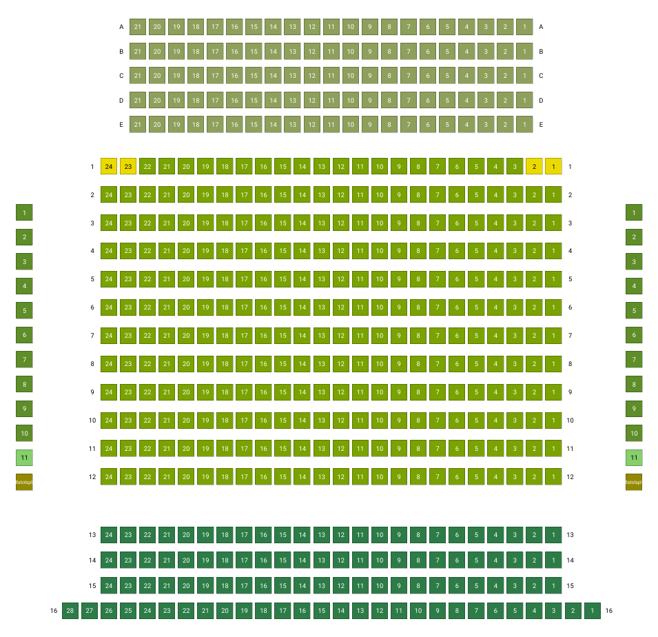 Sittplatsöversikt Vävenscenen.