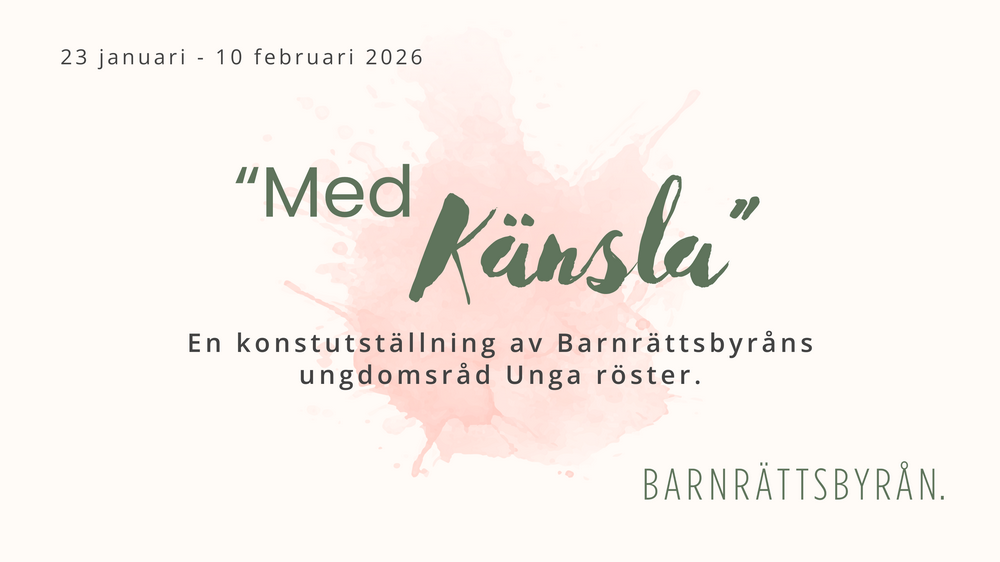 En färgfäck och texten "Med känsla"