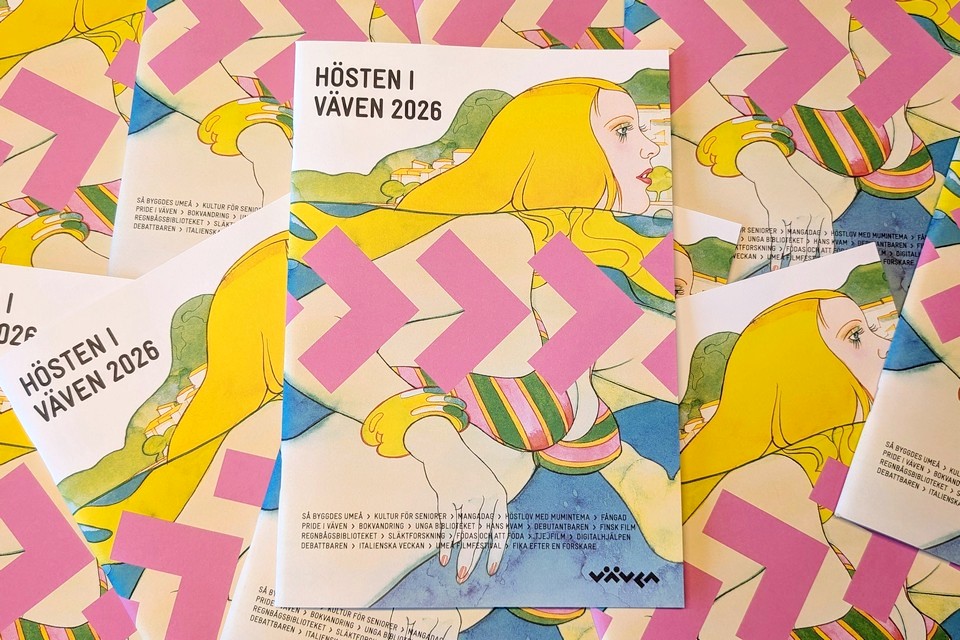 Omslaget till Vävens programbroschyr hösten 2025.